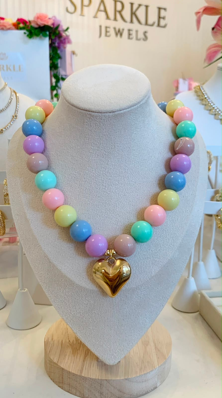 Candy Multicolor Heart Necklace