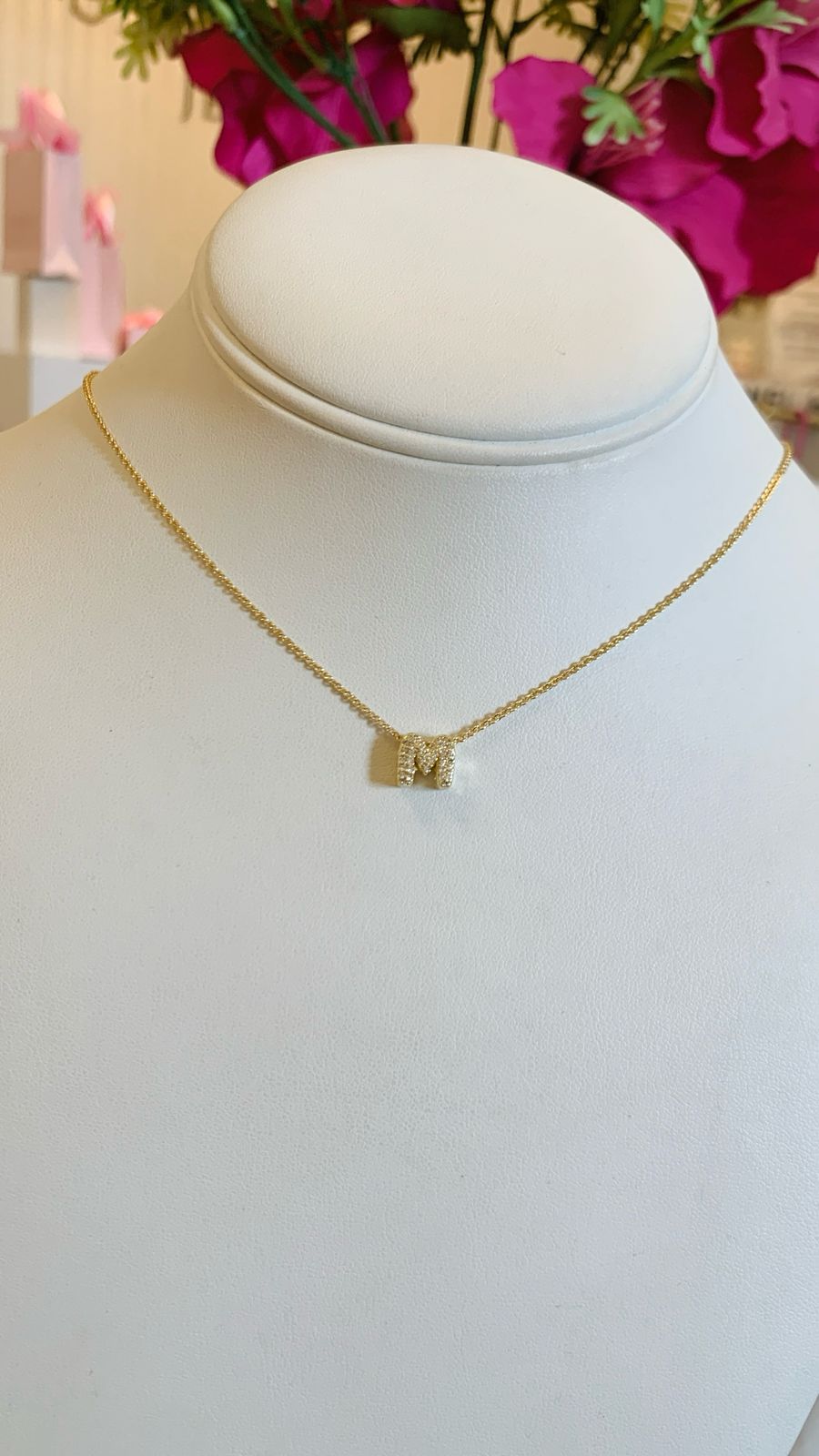 Chunky Pave Initial Necklace