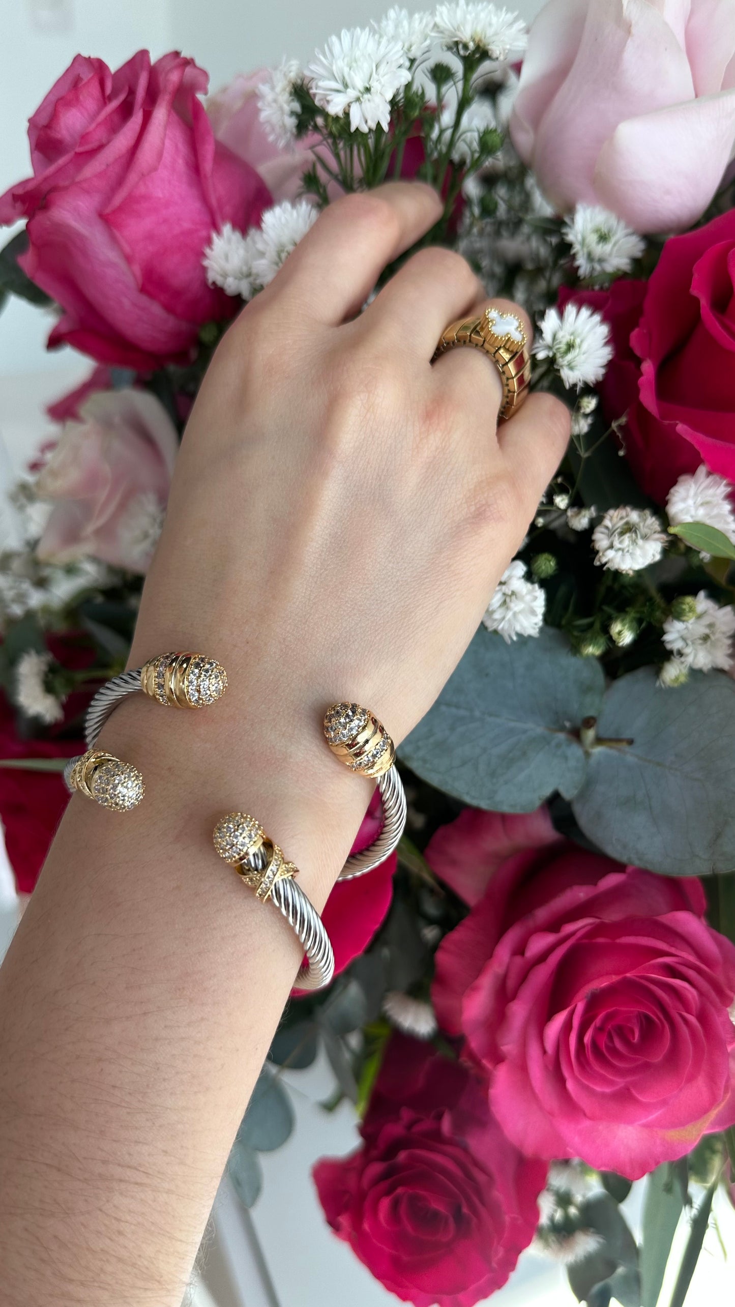 Two Tone Cable Cuff