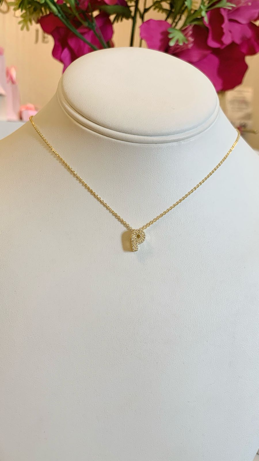 Chunky Pave Initial Necklace