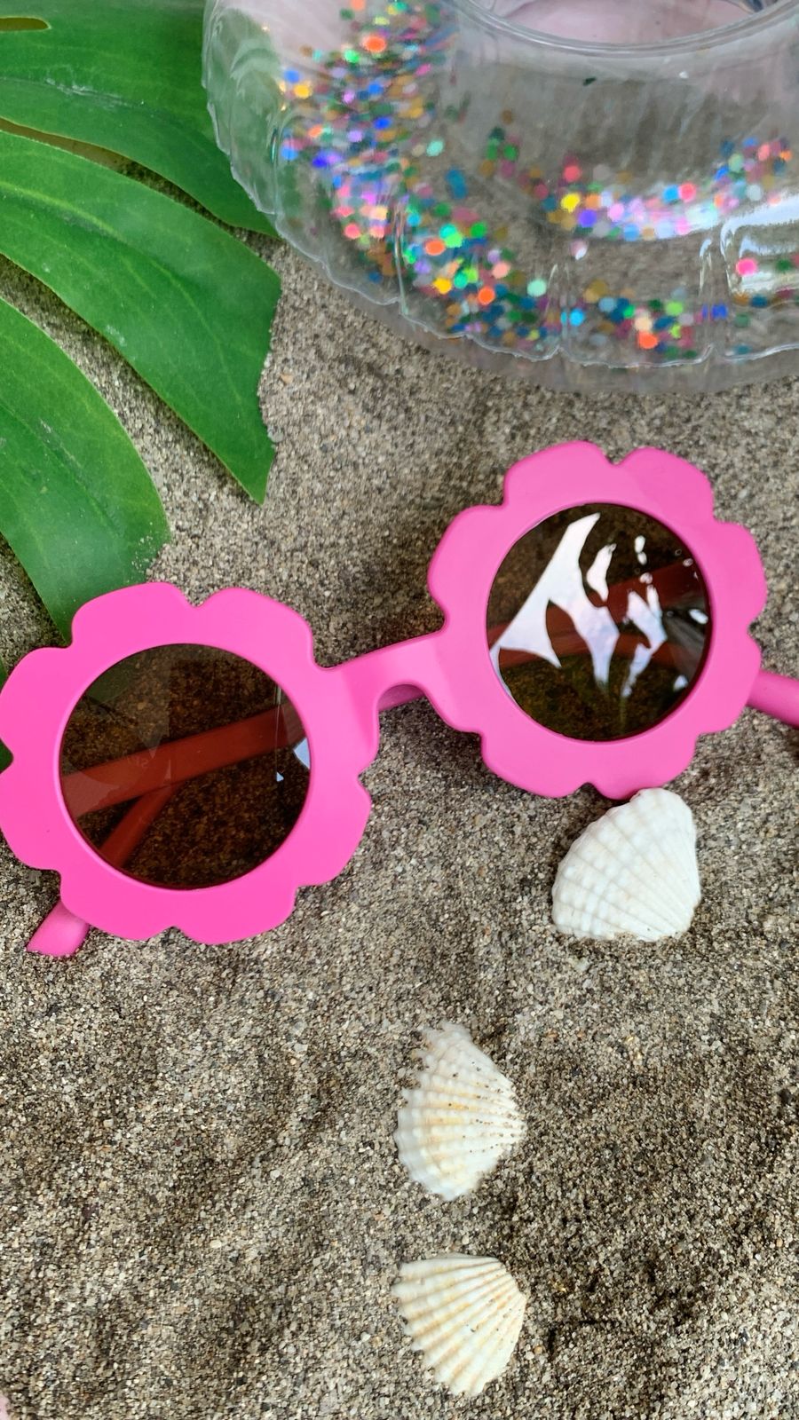 Round Flower Sunglasses