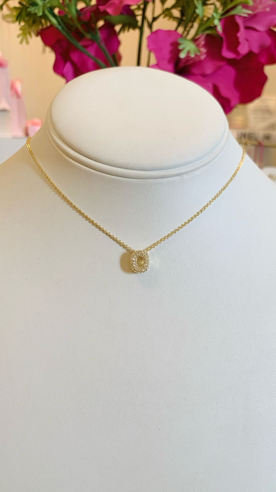 Chunky Pave Initial Necklace