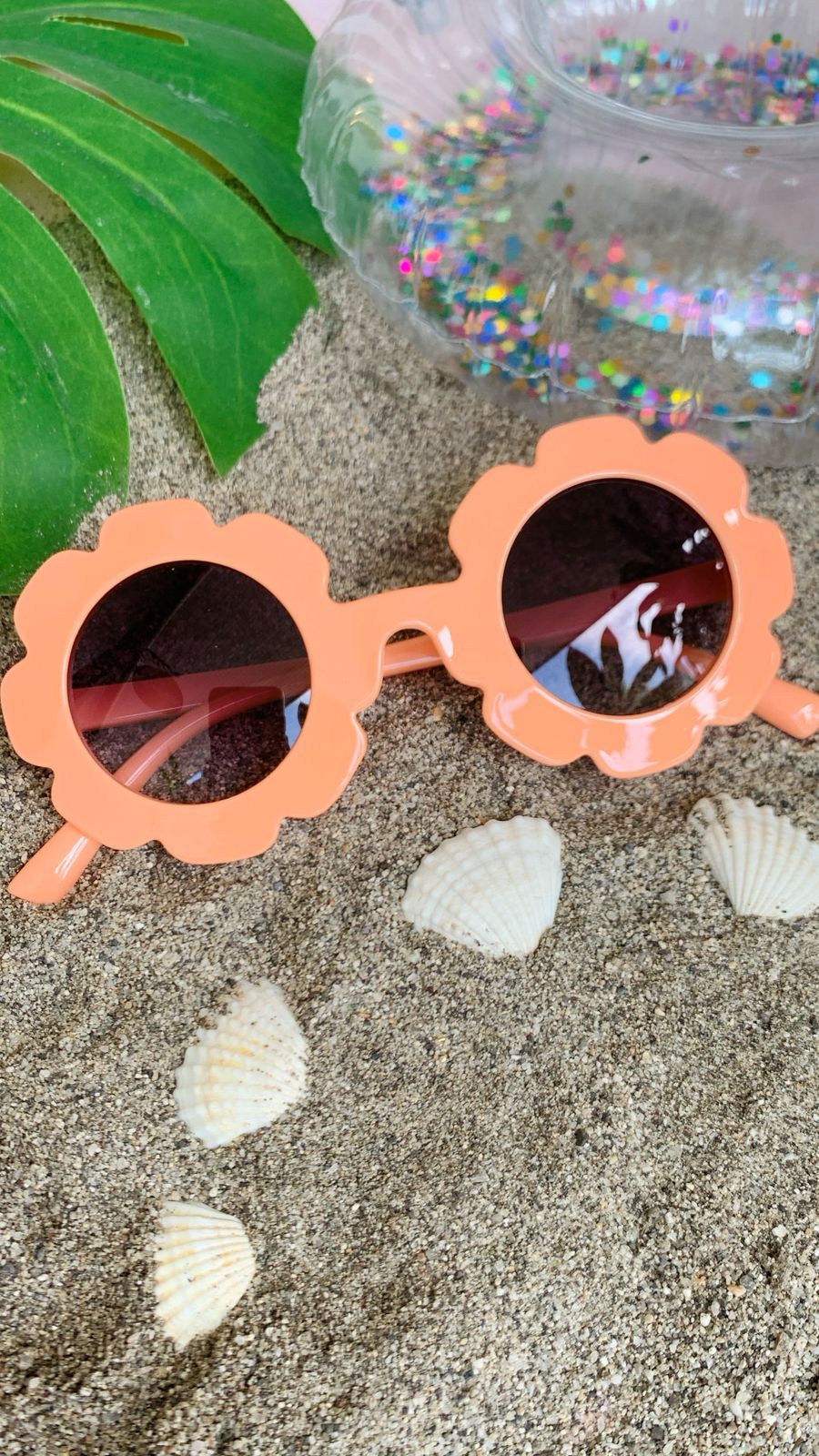 Round Flower Sunglasses