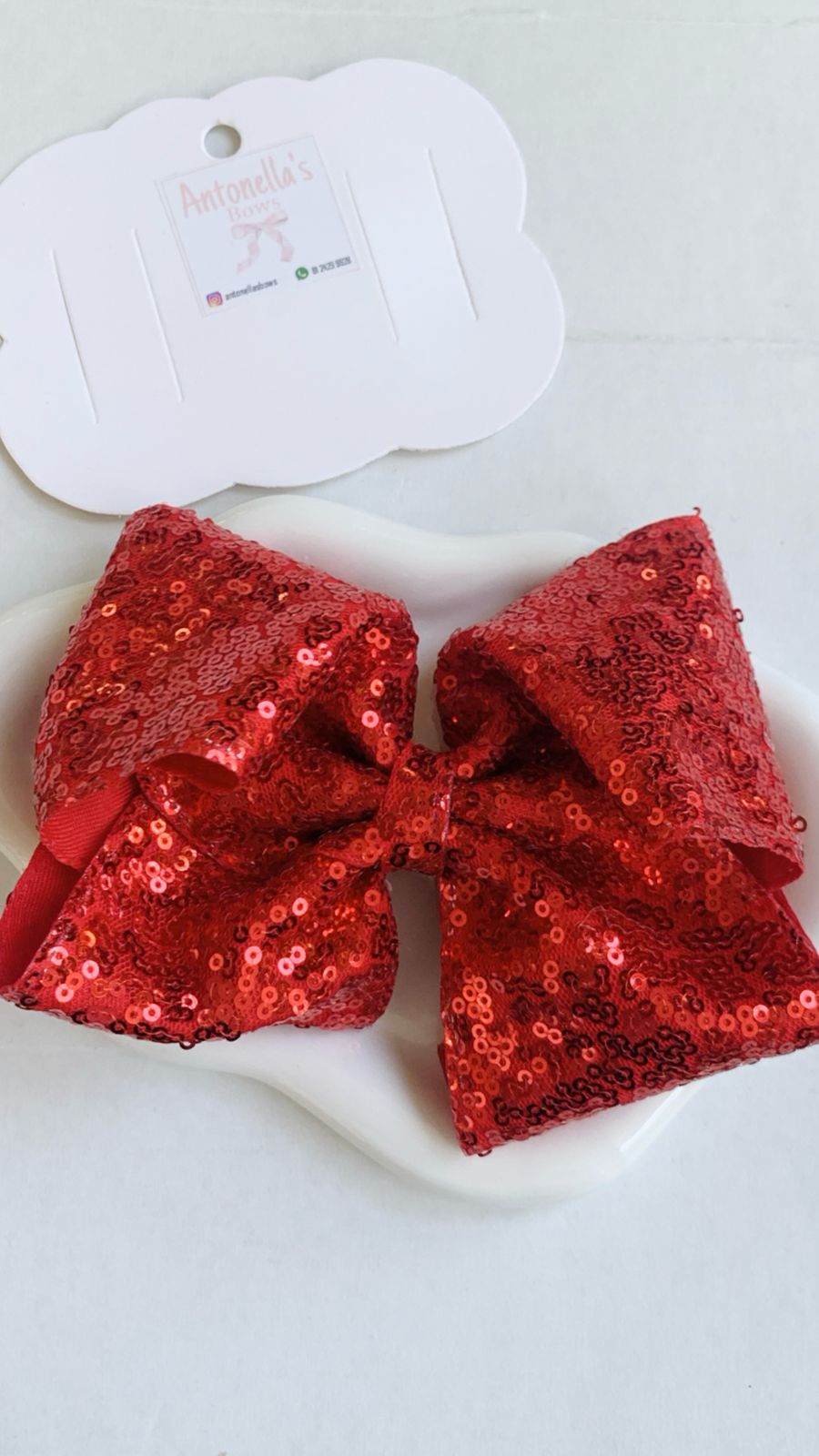 Red Sequin Bow