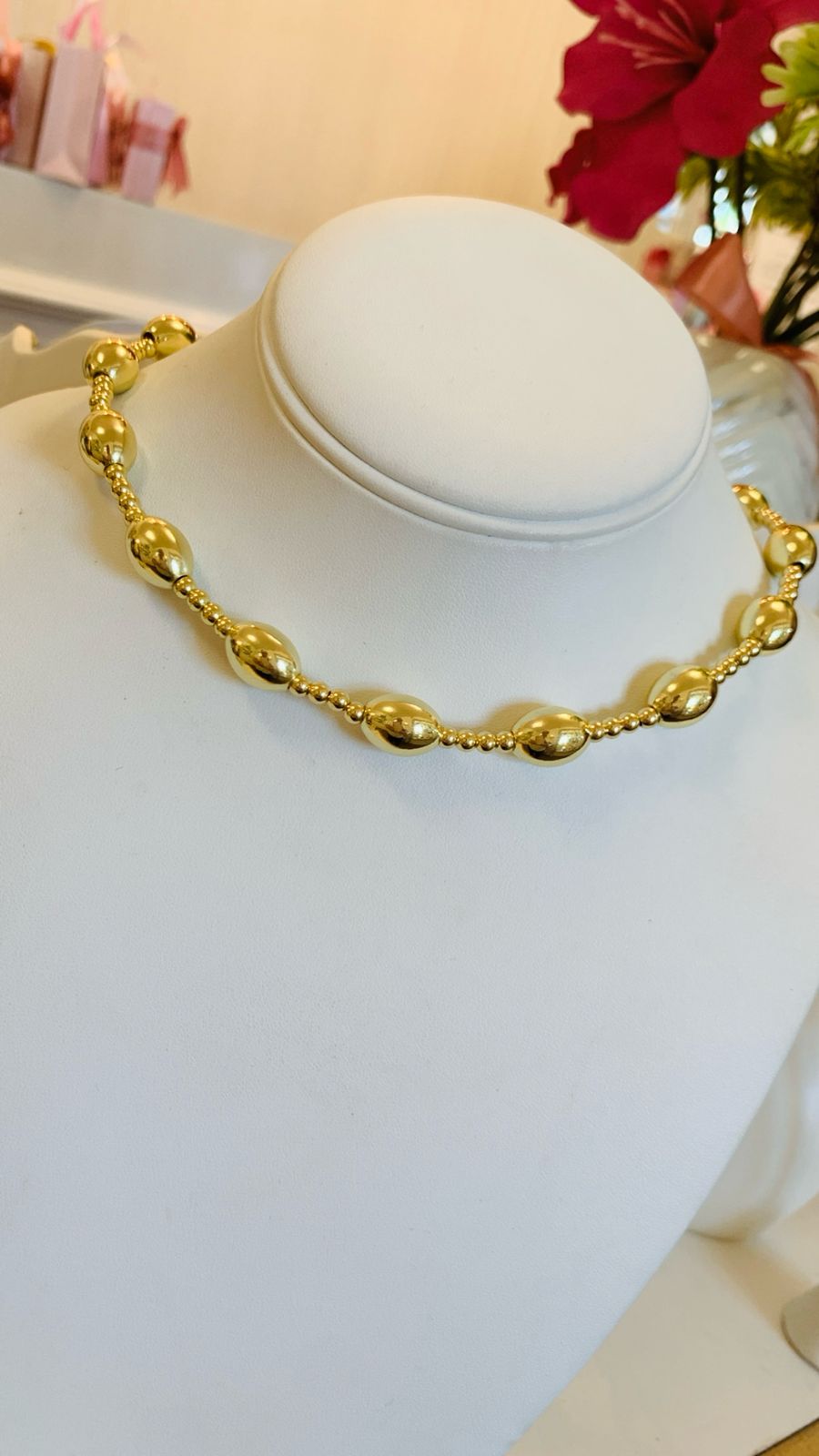 Golden Beaded Choker