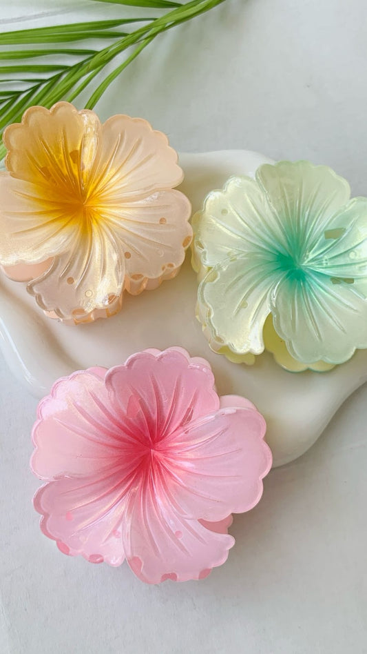 Floral Hair Claw Clips