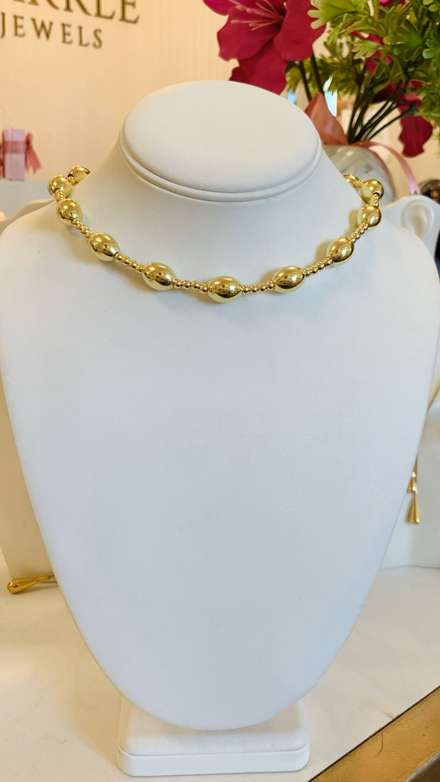 Golden Beaded Choker