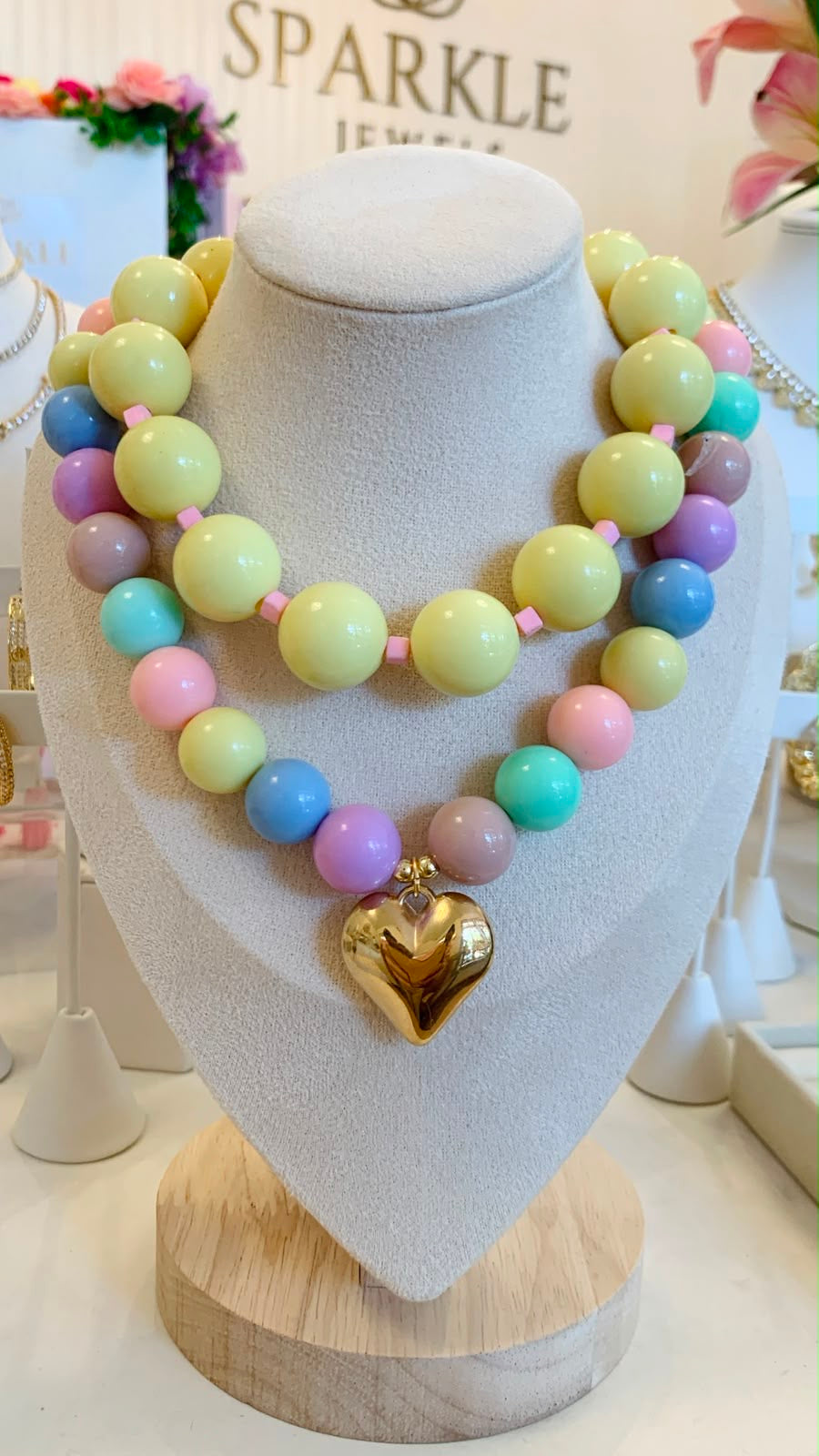 Candy Multicolor Heart Necklace