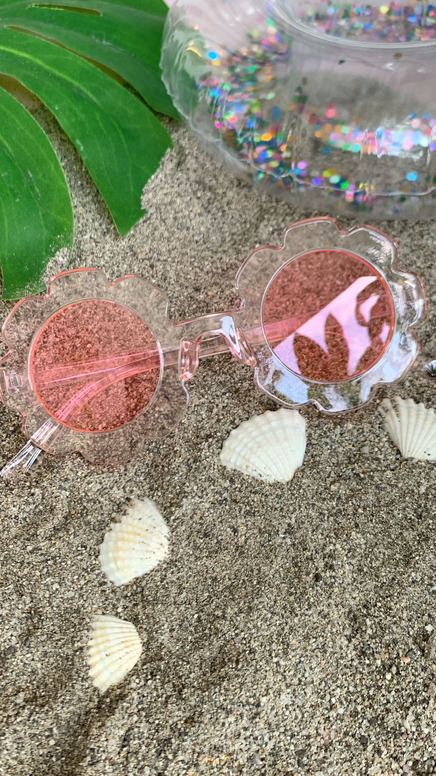 Round Flower Sunglasses