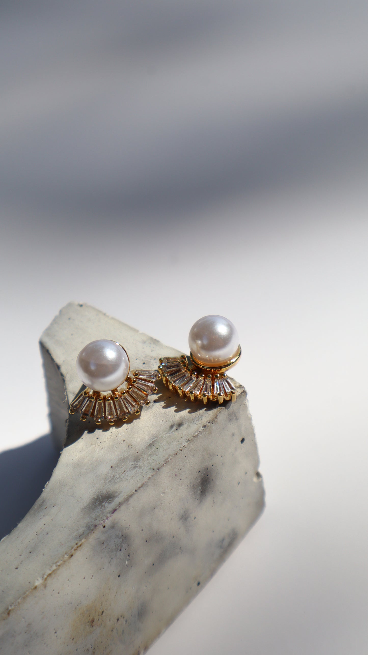 Pearl Fan Shaped Earring