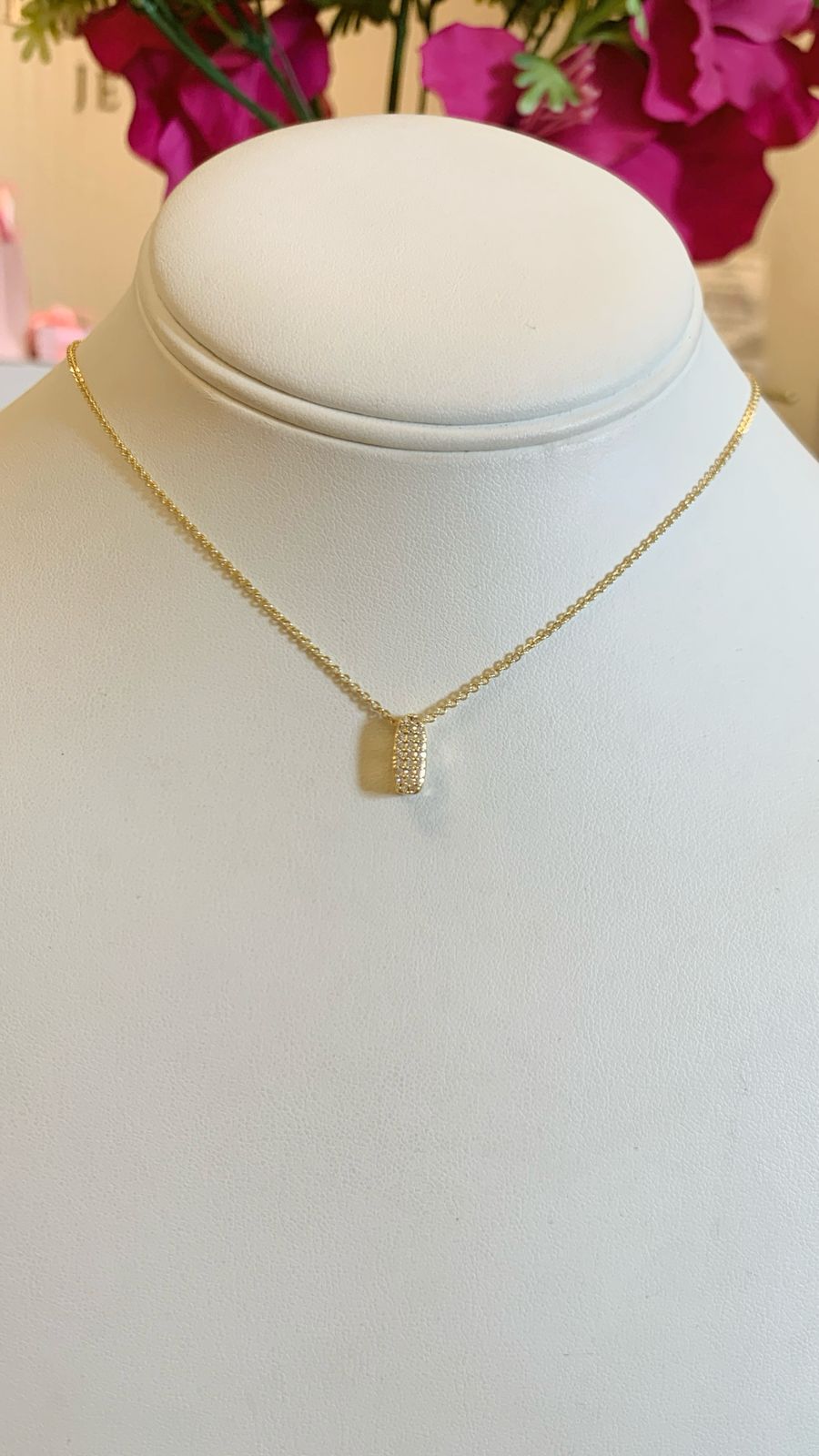 Chunky Pave Initial Necklace