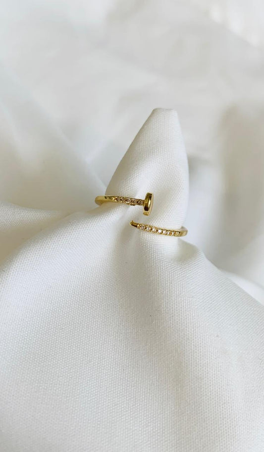Nail Pave Ring
