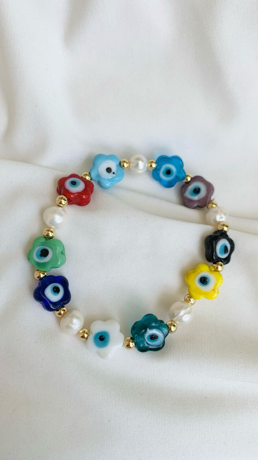 Flowered Eye Bracelet