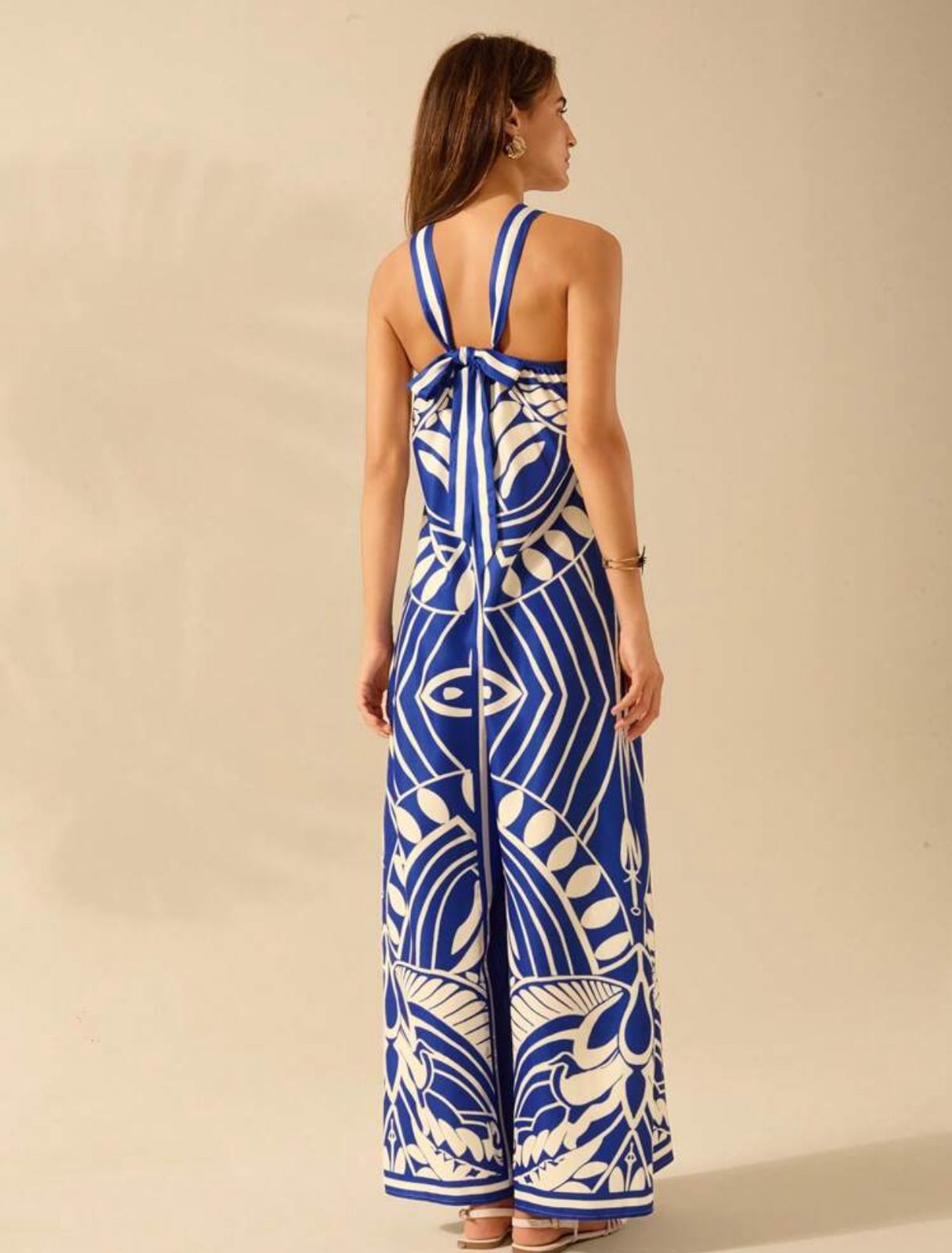 Tropical Halter Neck Jumpsuit