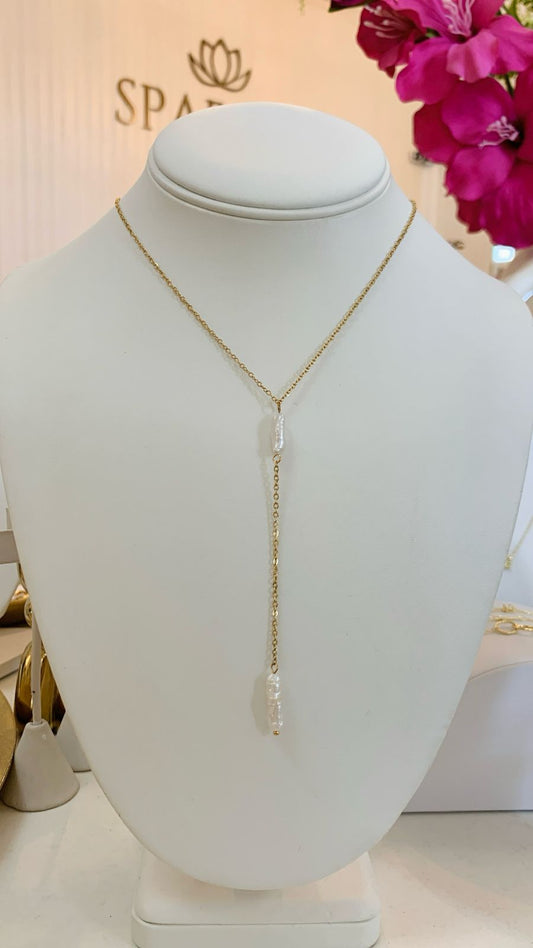 Lariat Pearl Necklace
