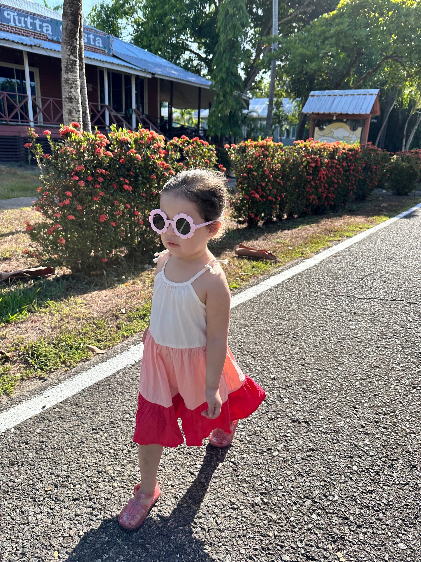 Round Flower Sunglasses