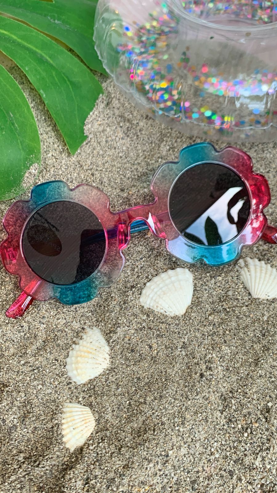 Round Flower Sunglasses