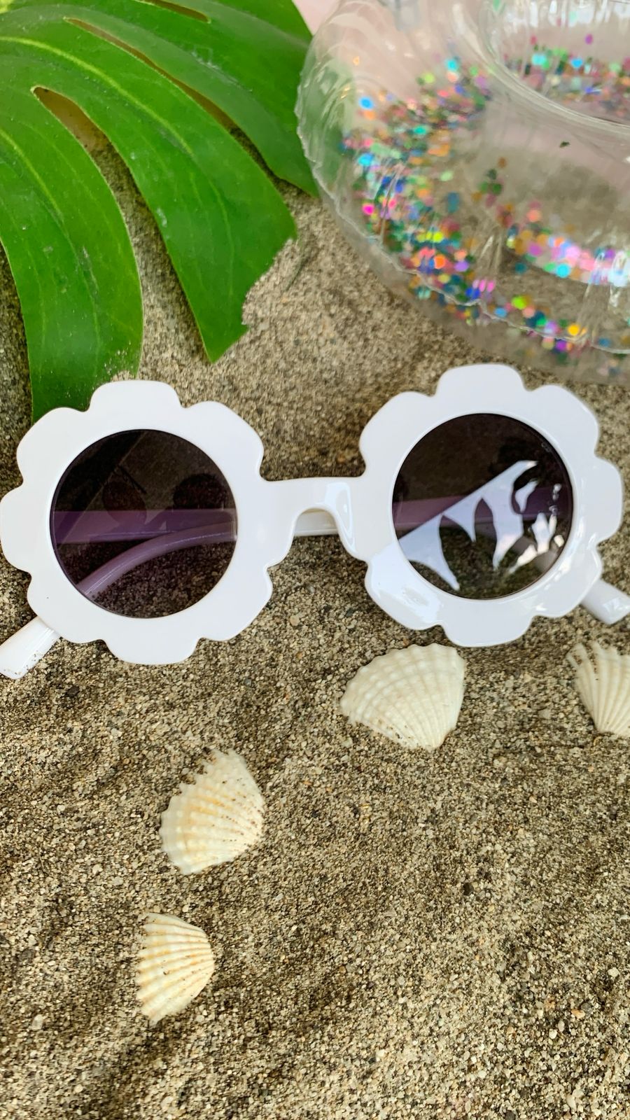 Round Flower Sunglasses