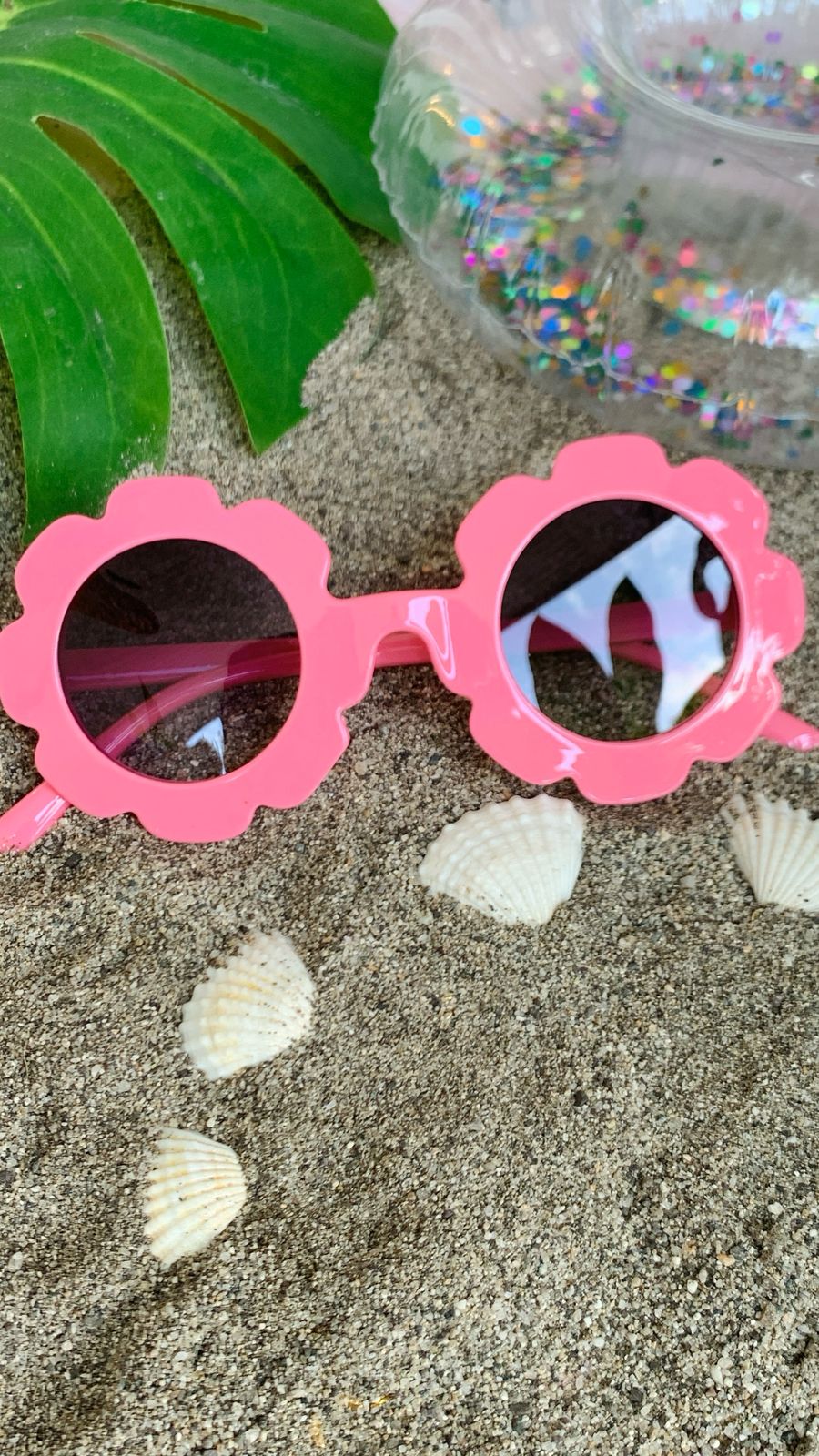 Round Flower Sunglasses