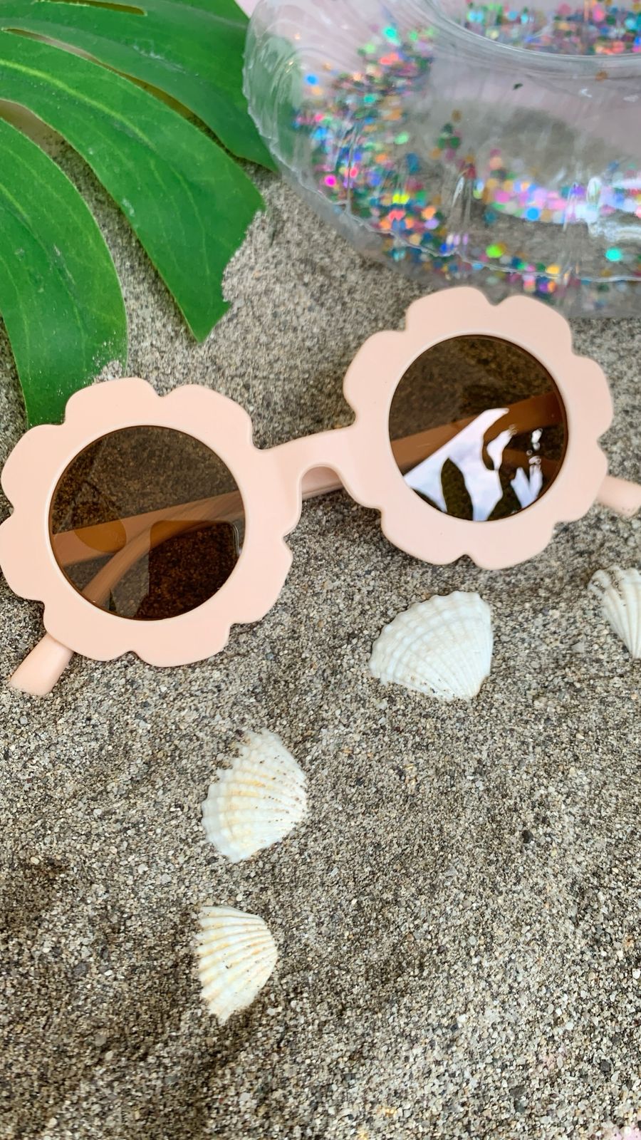 Round Flower Sunglasses
