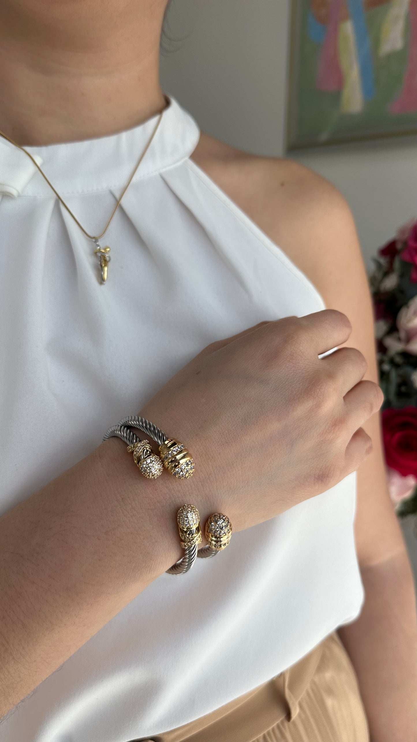 Two Tone Cable Cuff