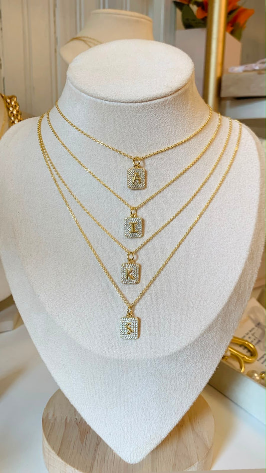 Chunky Initial- square Pave