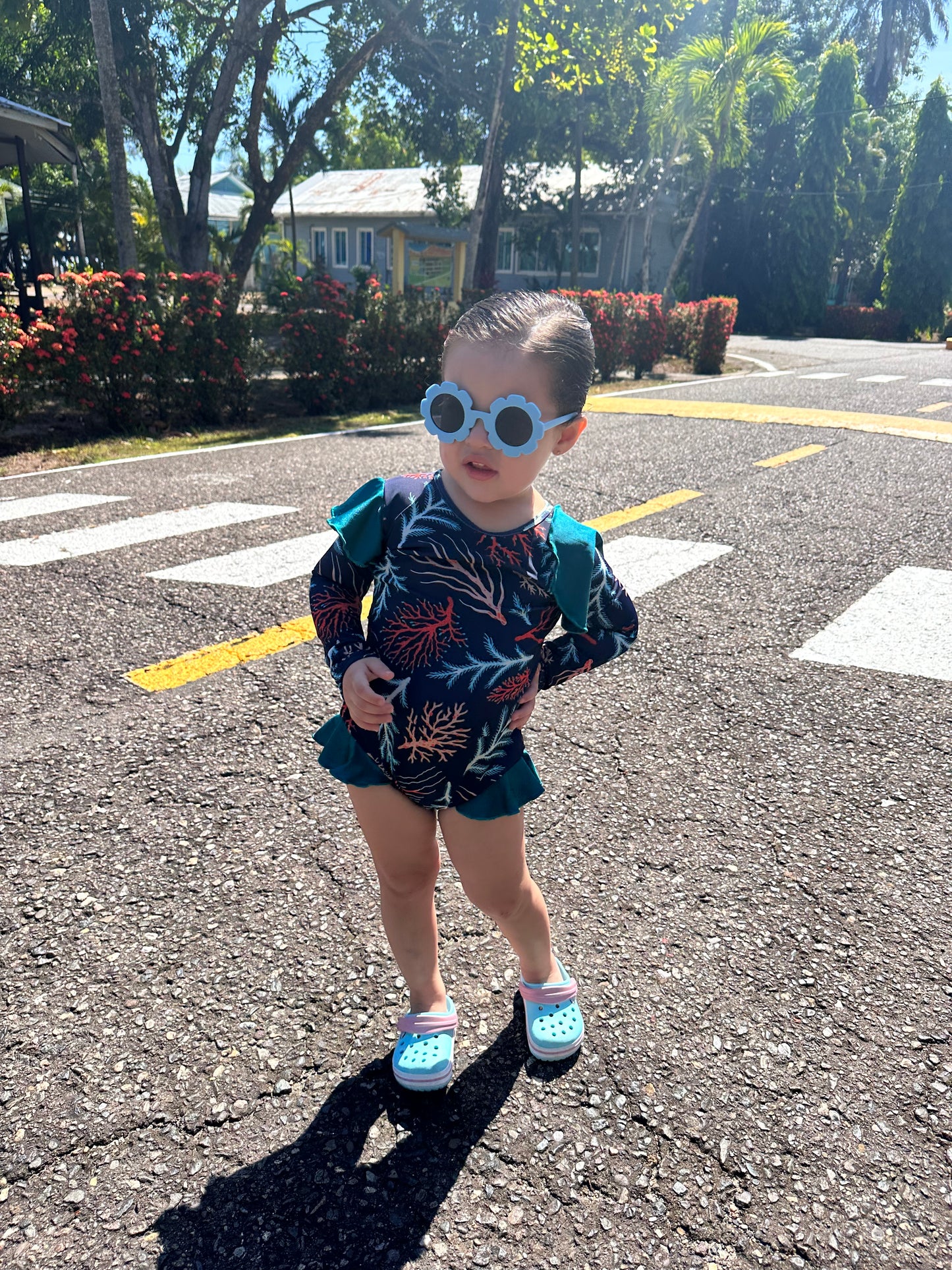 Round Flower Sunglasses