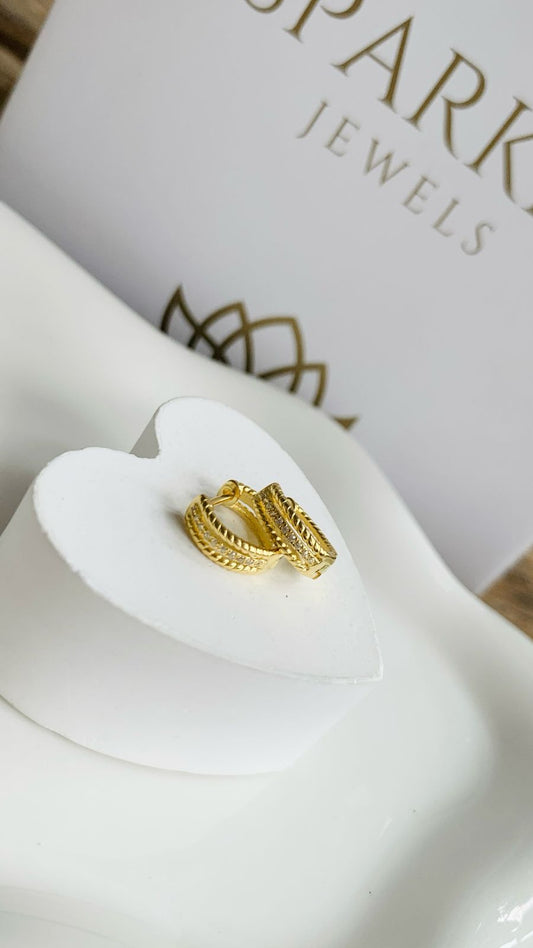 Mini Pave & Solid Hoop