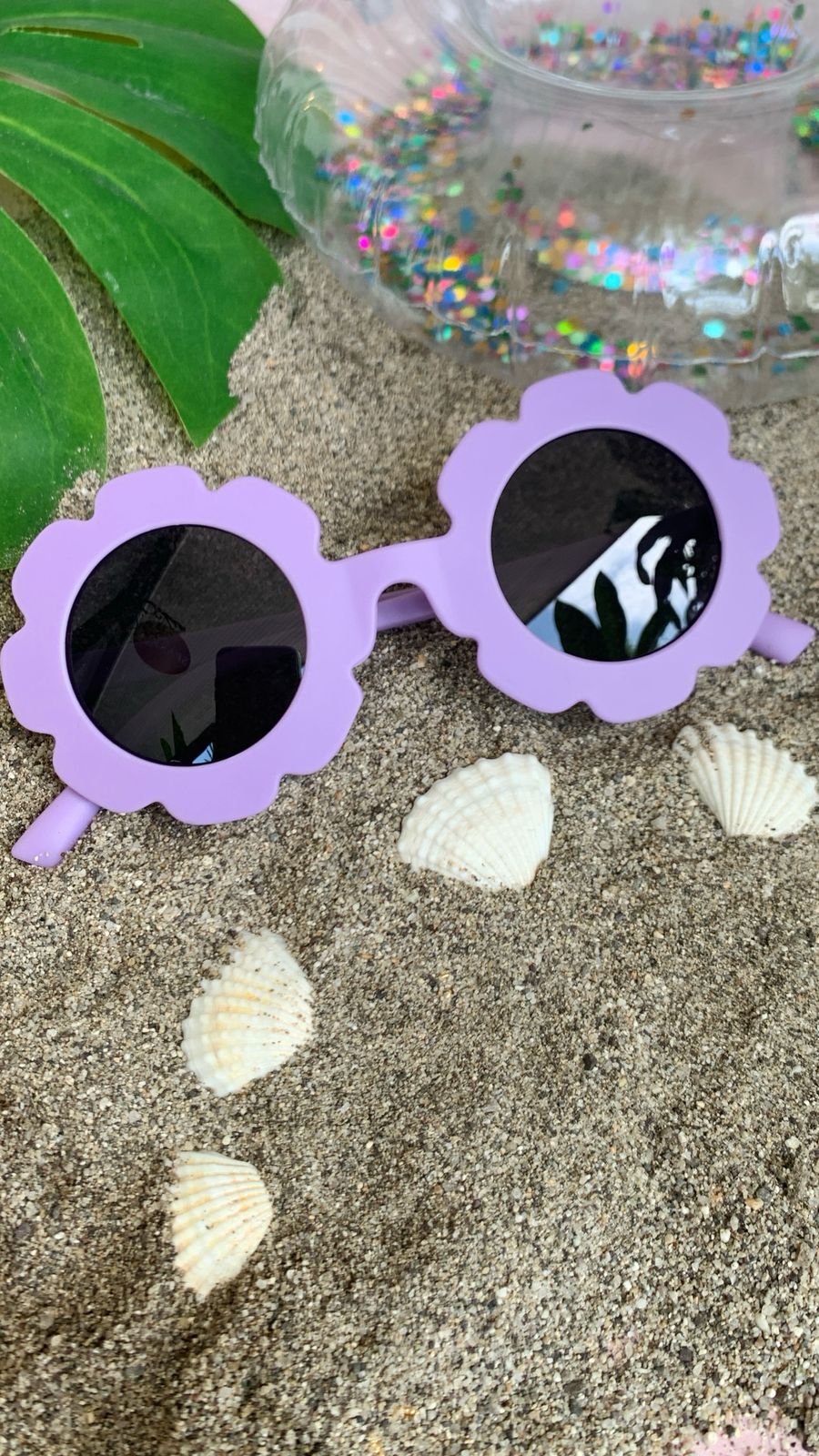Round Flower Sunglasses