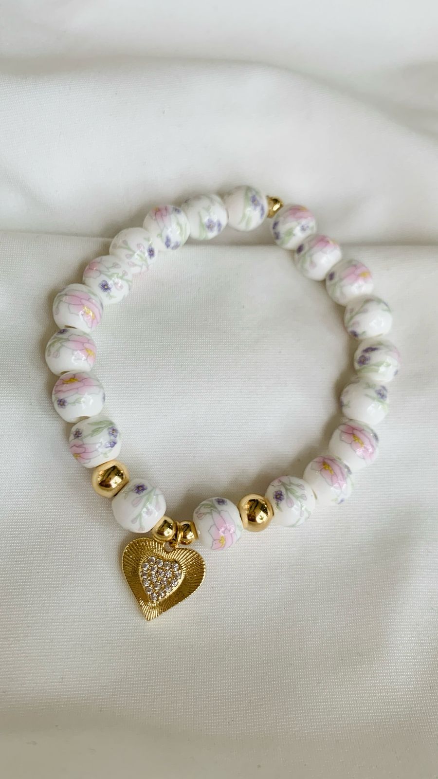 Heart- Floral Beads