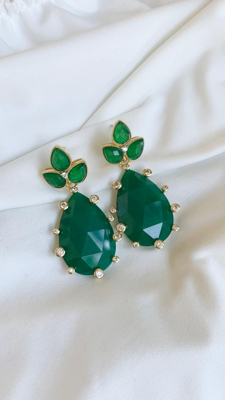 Green Stone Teardrop