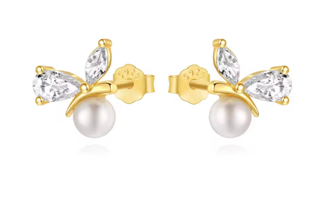 Pearl & Pave Stud